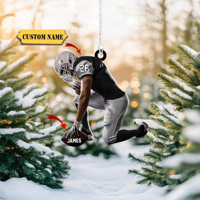 Personalized Football Ornaments 2023, Customized American Football Christmas Ornament, Football Ornament Christmas Tree2D Ornament Christmas Gift