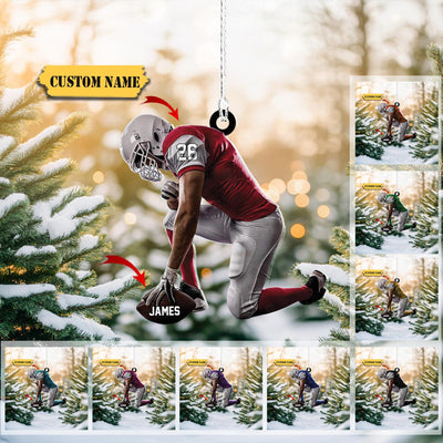 Personalized Football Ornaments 2023, Customized American Football Christmas Ornament, Football Ornament Christmas Tree2D Ornament Christmas Gift