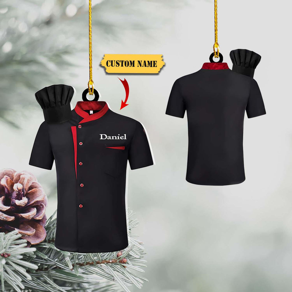 Personalized Name Master Chef Ornament, Chef Christmas Ornament, Chef Xmas Ornament, Cooking Lovers Ornament Gift, Gift For Christmas
