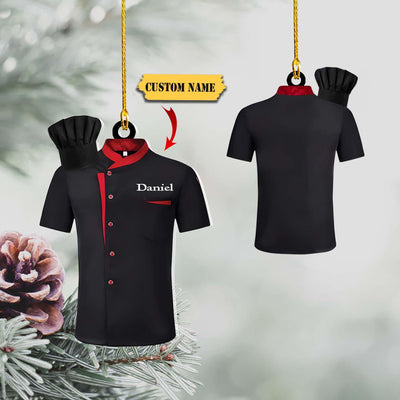 Personalized Name Master Chef Ornament, Chef Christmas Ornament, Chef Xmas Ornament, Cooking Lovers Ornament Gift, Gift For Christmas