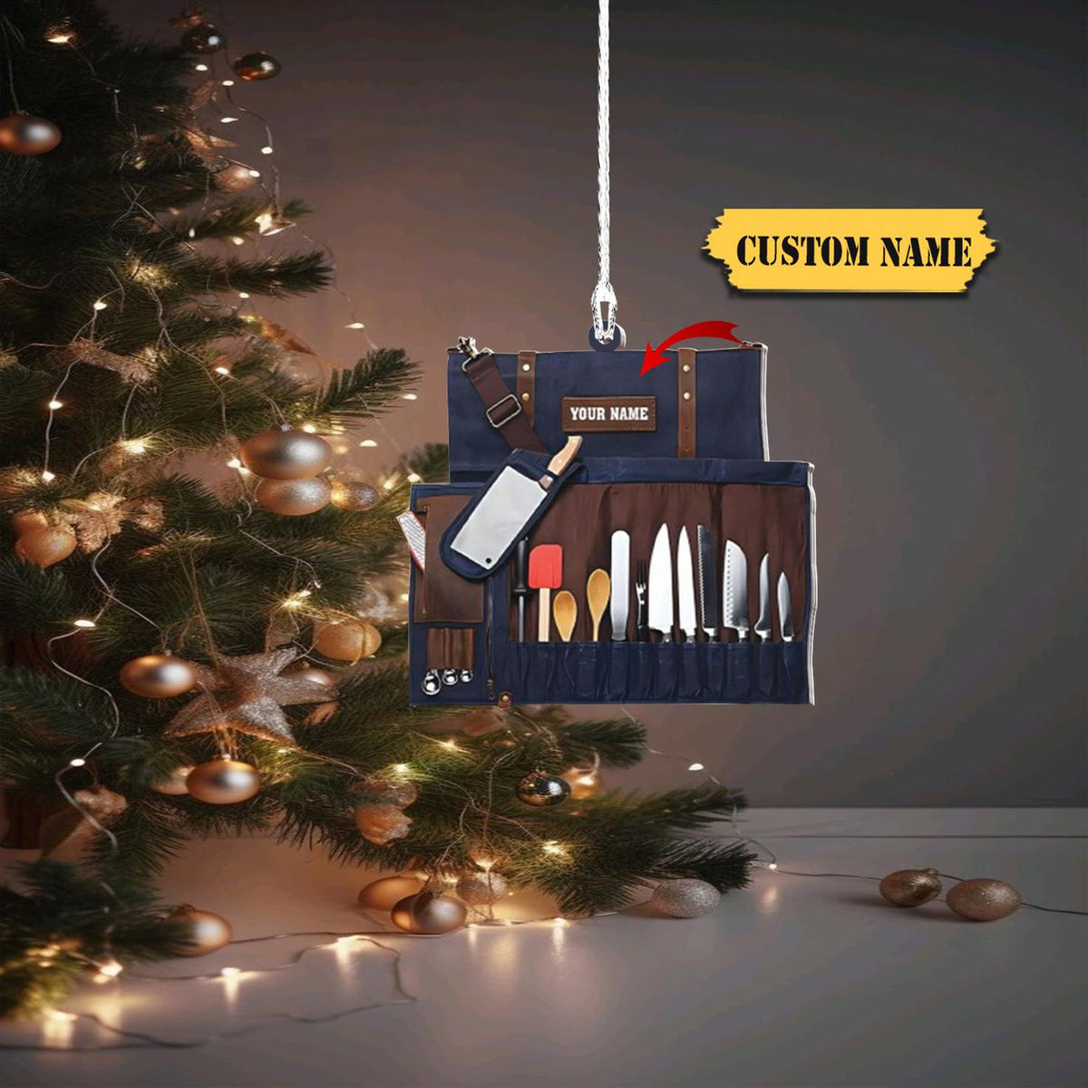 Personalized Chef Christmas Ornament 2024, Cooking Christmas Ornaments, Chef Uniform Ornament, Gift For Master Chef, Gift For Christmas