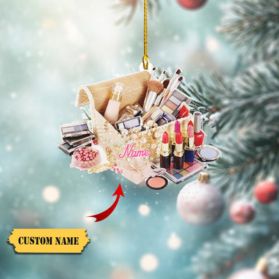 Personalized Makeup Tools Christmas Ornament 2024, Makeup Artist Christmas Ornament Gift, Make Up Ornament For Girls, Christmas Gift