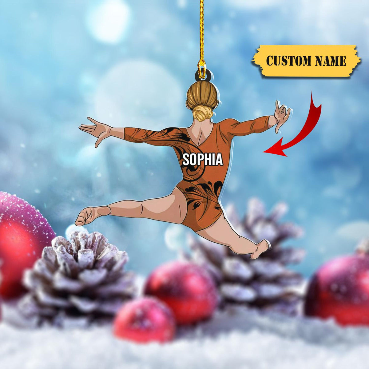Personalized Gymnastics Ornament For Girl 2024 Gifts For Gymnasts, Gymnastics Christmas Ornament, Gymnast Ornament, Gymnastics Gifts