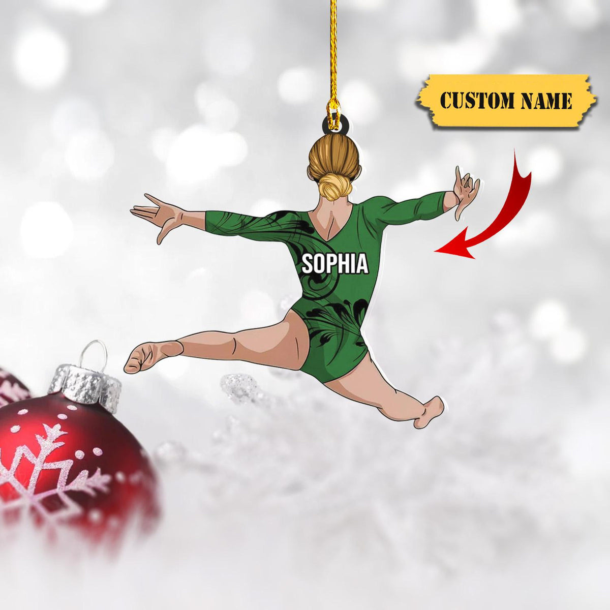 Personalized Gymnastics Ornament For Girl 2024 Gifts For Gymnasts, Gymnastics Christmas Ornament, Gymnast Ornament, Gymnastics Gifts