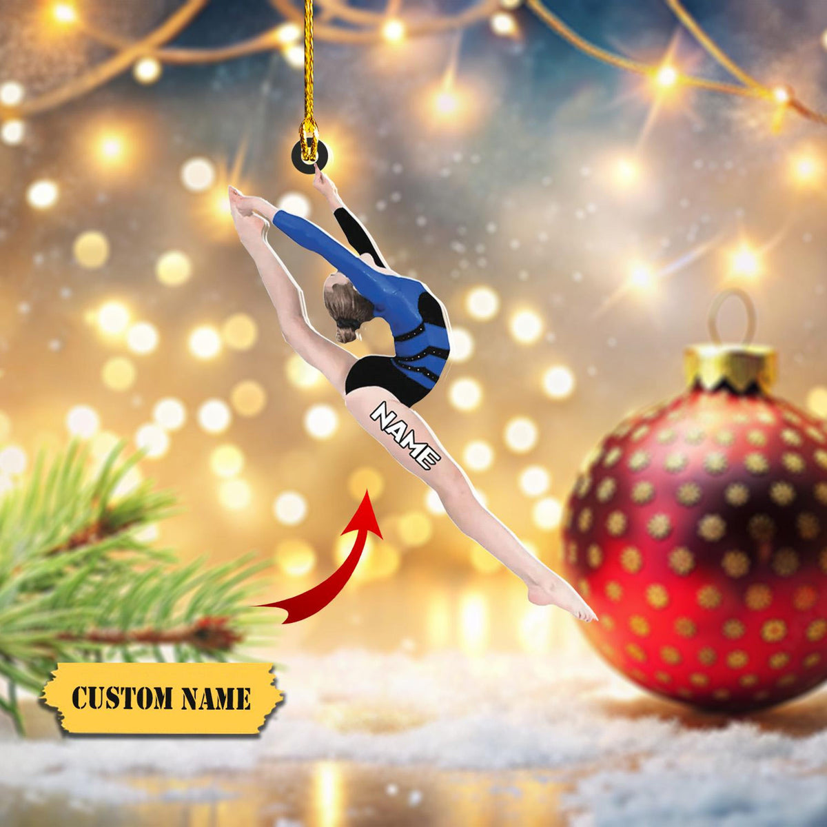 Personalized Gymnastics Ornament For Girl 2024 Gifts For Gymnasts, Gymnastics Christmas Ornament, Gymnast Ornament, Gymnastics Gifts