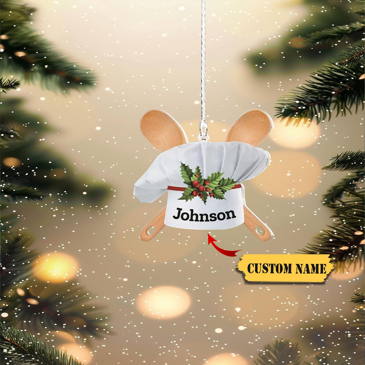 Personalized Chef Christmas Ornament 2024, Cooking Christmas Ornaments, Chef Uniform Ornament, Decoration House Xmas, Gift For Cooking Lover