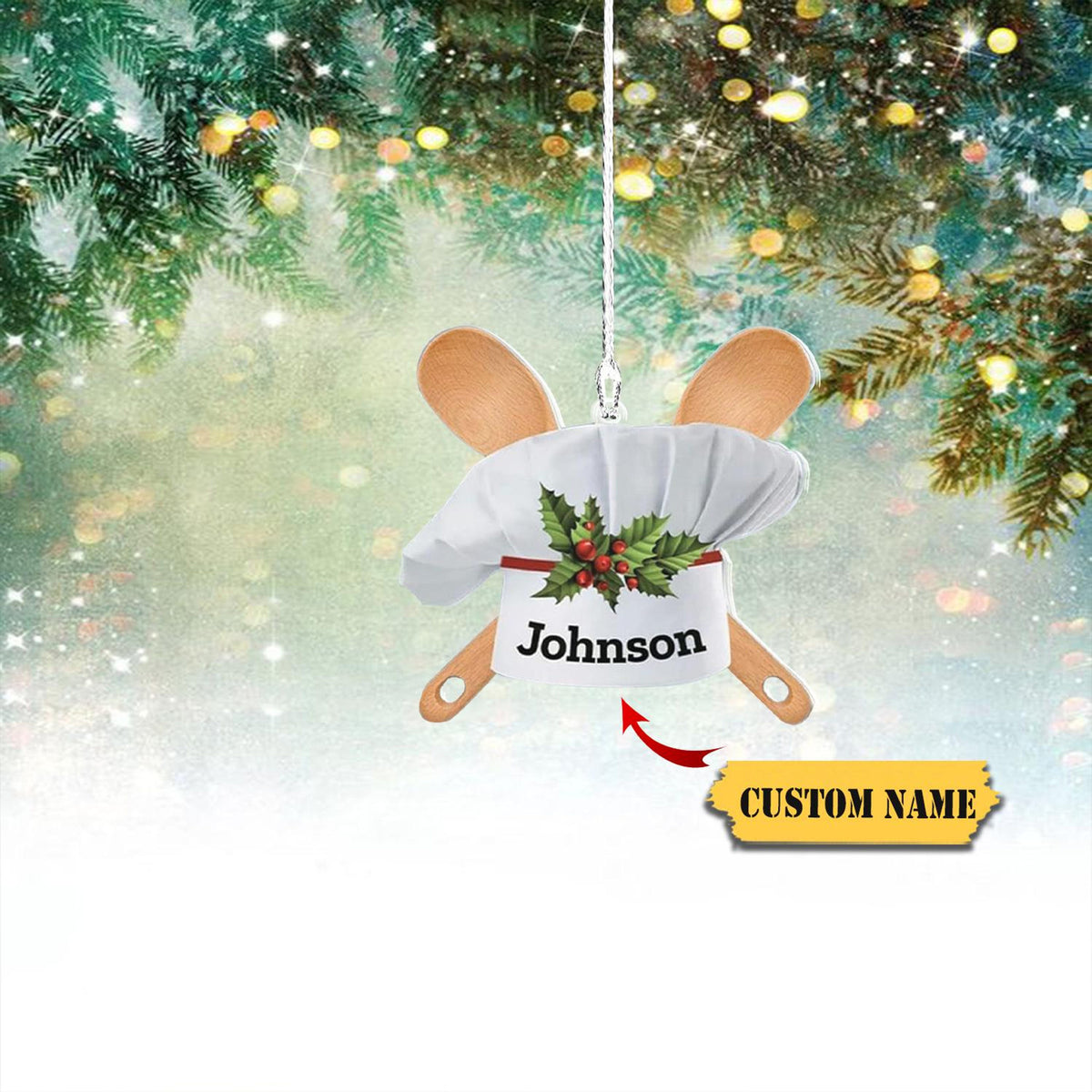 Personalized Chef Christmas Ornament 2024, Cooking Christmas Ornaments, Chef Uniform Ornament, Decoration House Xmas, Gift For Cooking Lover