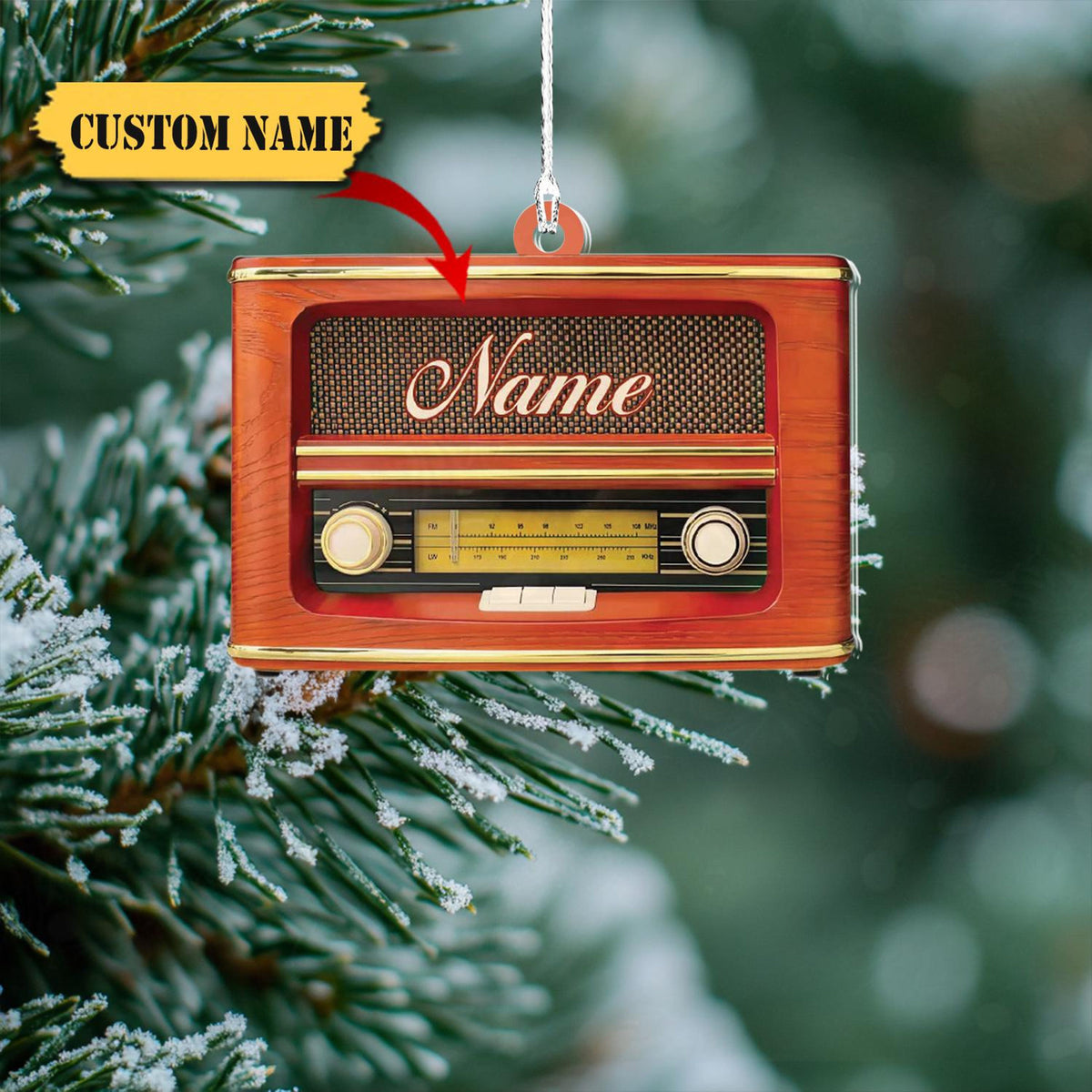 Radio Christmas Ornament, Love Radio Tree Hanging Xmas Ornament Decor, Radio Ornament Hanging Tree, Radio Lovers Ornament