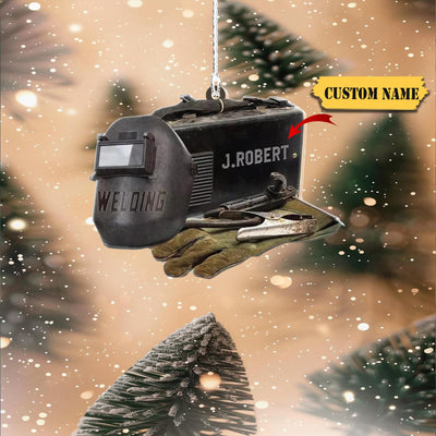 Personalized Welder Christmas Ornament 2D 2024 Welder Keepsake Welder Lovers Orn, Welder Christmas Decor, Custom Name Gift For Dad Welder,