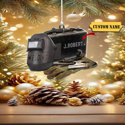 Personalized Welder Christmas Ornament 2D 2024 Welder Keepsake Welder Lovers Orn, Welder Christmas Decor, Custom Name Gift For Dad Welder,