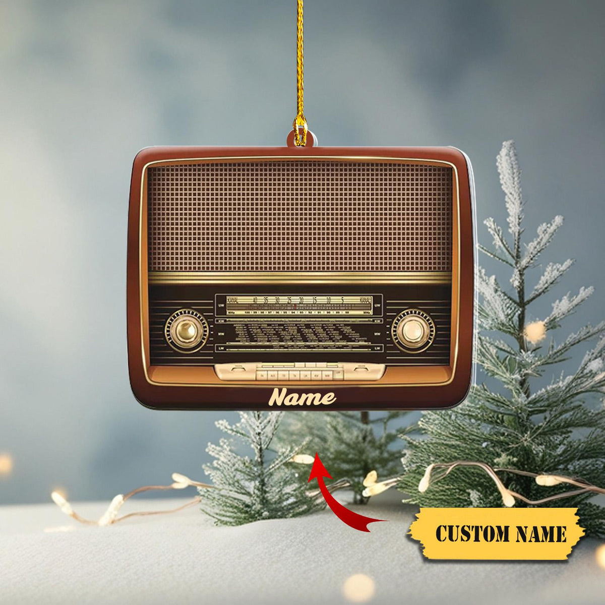 Personalized Radio Christmas Ornament, Radio Ornament Gift, Radio Ornament Hanging Tree, Radio Lovers Ornament, Gift For Christmas