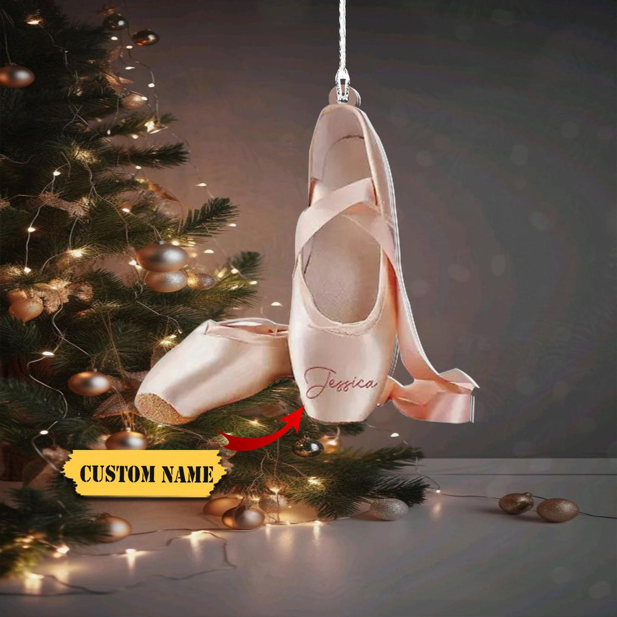 Ballet Shoes Ornament, Ballerina Christmas Hanging Ornament Gift, Dancer Gift, Ballet Ornament, Ballet-Dancer Gift, Gift For Girl Friend