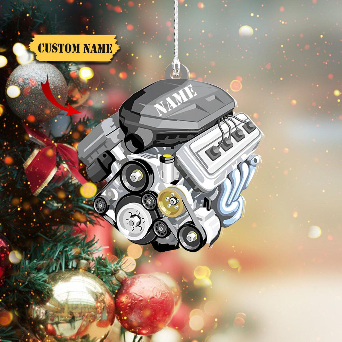 Mechanic Custom Shaped Acrylic Christmas Ornament 2D, Custom Tools Garage Ornament, Tool Staging, Mechanic Repair Shop Decor, Mechanic Gifts