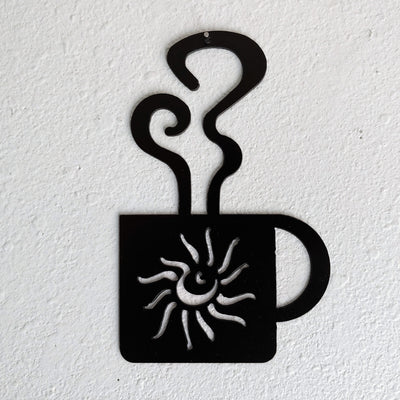 Coffee Sunshine Mug Wall Art Metal Wall Decoration Kitchen Decor Coffee Bar