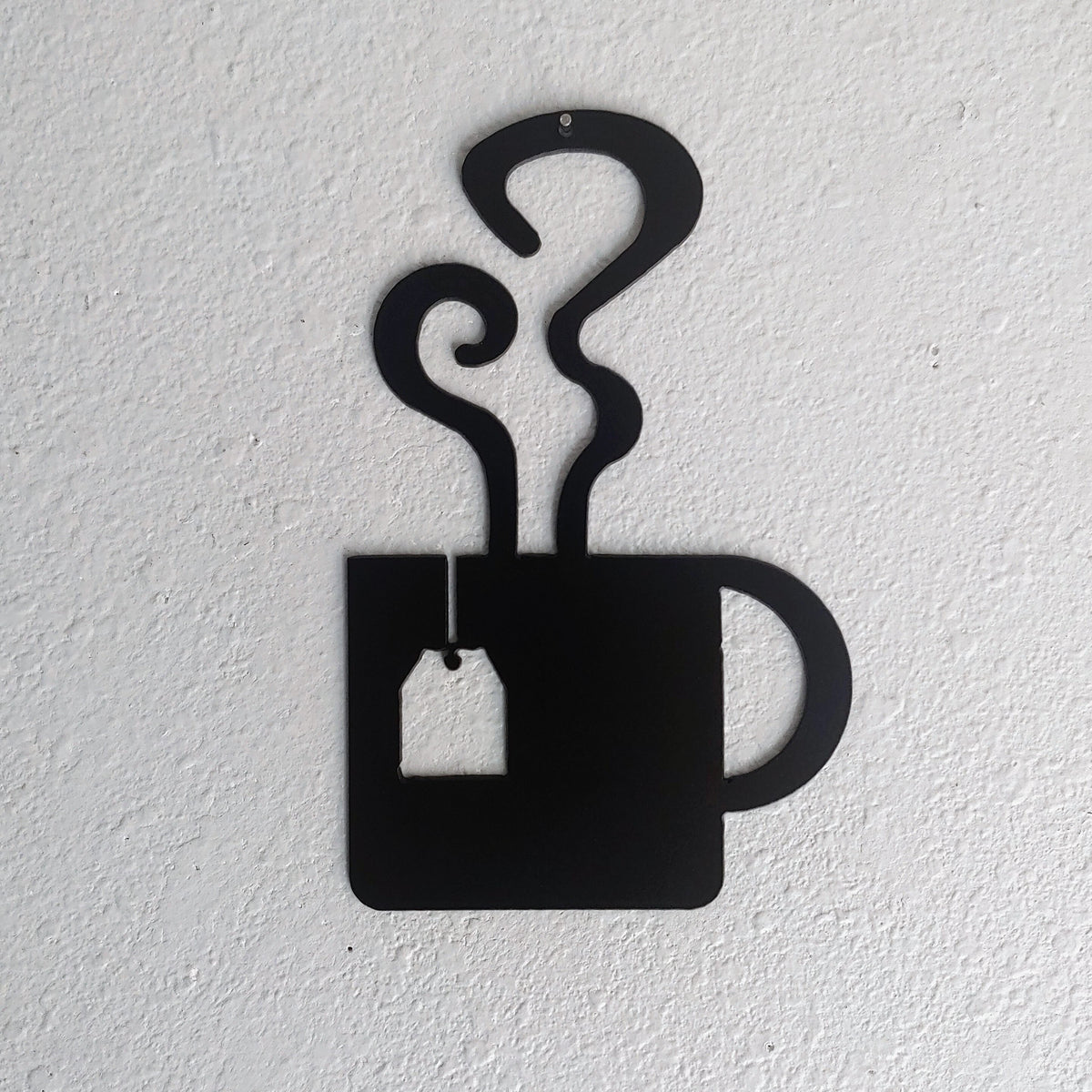 Tea Cup Mug Steaming Wall Art Metal Wall Decoration Kitchen Decoration