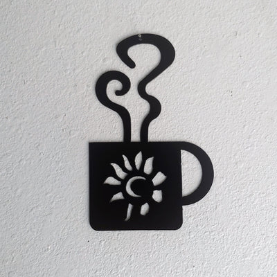 Coffee Sunflower Sunshine Mug Wall Art Metal Wall Decoration Kitchen Decor Coffee Bar