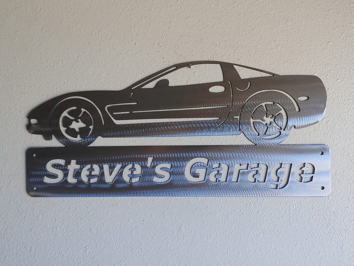 2003 Chevrolet Corvette - Metal Car Sign - Man Cave Sign - 50th Anniversary - Metal Wall Art - Garage Sign - Man Cave- Car Art