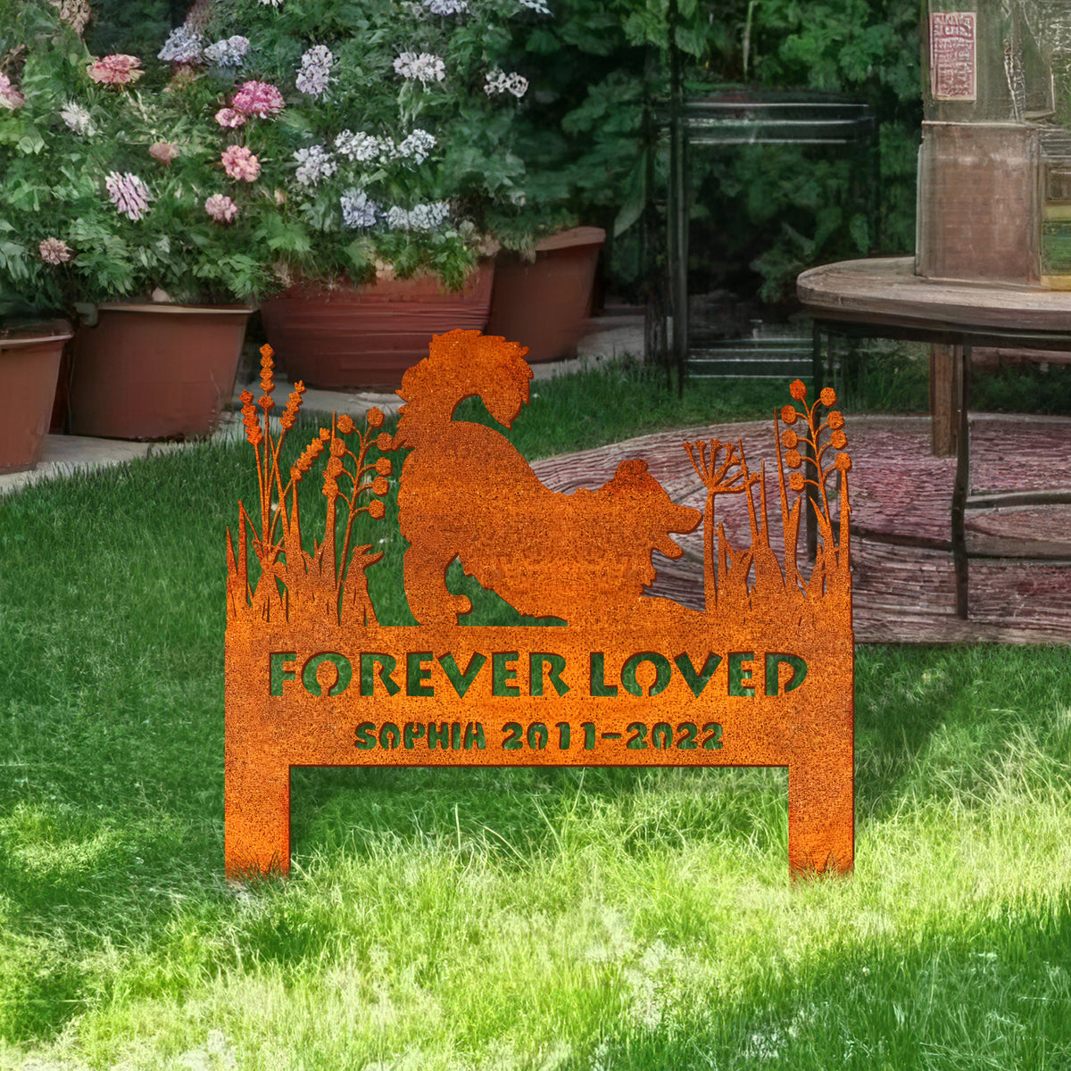 Border Collie Memorial Stake Sign Personalized, Pet Grave Markers Sign, Sign With Stake, Pet Loss Gift, Sympathy Sign, Remembrance Stake