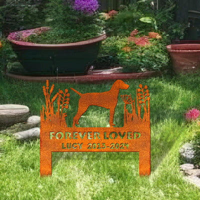Vizsla Corten Memorial Stake Sign Personalized, Pet Grave Markers Sign, Vizsla Sign With Stake, Pet Loss Gift, Sympathy Sign, Remembrance Stake