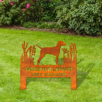 Vizsla Corten Memorial Stake Sign Personalized, Pet Grave Markers Sign, Vizsla Sign With Stake, Pet Loss Gift, Sympathy Sign, Remembrance Stake