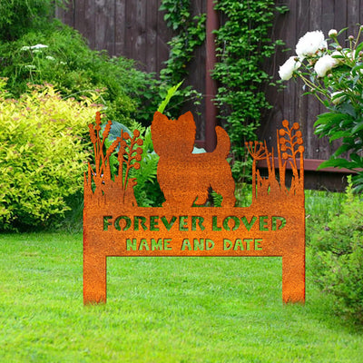 West Highland Memorial Stake Sign Personalized, Pet Grave Markers Sign, Sign With Stake, Pet Loss Gift, Sympathy Sign, Westie Remembrance Stake