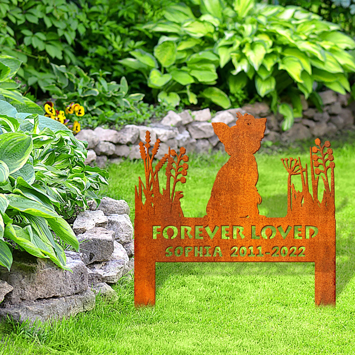 Yorkshire Memorial Stake Sign Personalized, Pet Grave Markers Sign, Sign With Stake, Pet Loss Gift, Sympathy Sign, Remembrance Stake