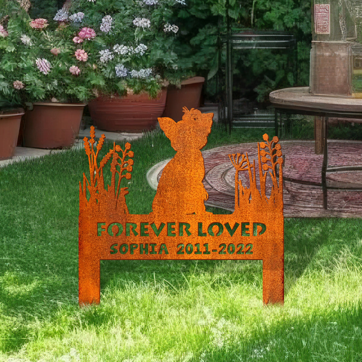 Yorkshire Memorial Stake Sign Personalized, Pet Grave Markers Sign, Sign With Stake, Pet Loss Gift, Sympathy Sign, Remembrance Stake