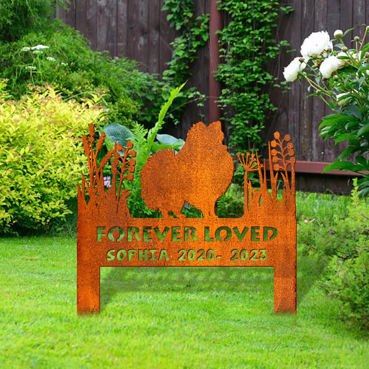 Pomeranian Memorial Stake Sign Personalized, Pet Grave Markers Sign, Custom Sign With Stake, Pet Loss Gift, Sympathy Sign, Remembrance Stake