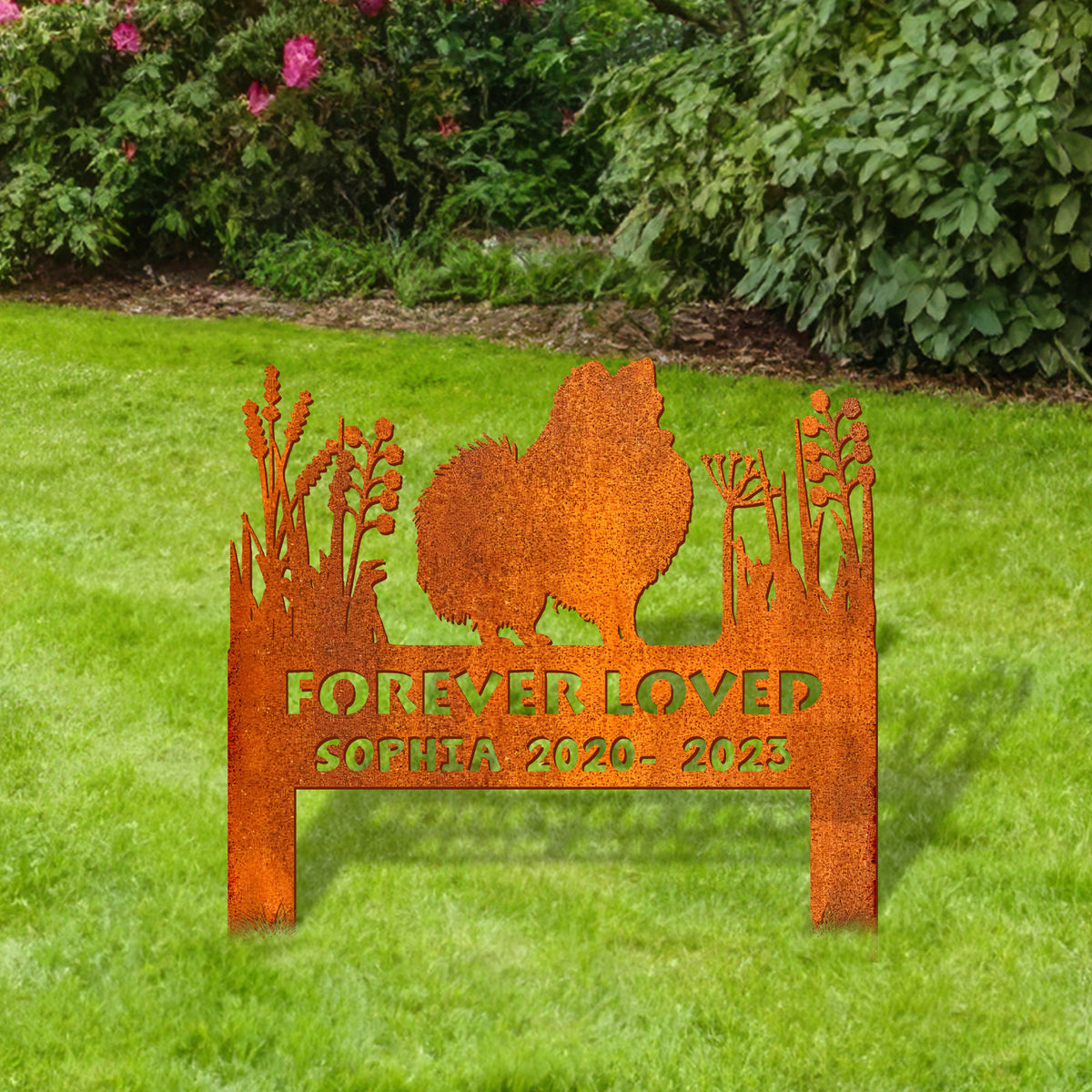 Pomeranian Memorial Stake Sign Personalized, Pet Grave Markers Sign, Custom Sign With Stake, Pet Loss Gift, Sympathy Sign, Remembrance Stake
