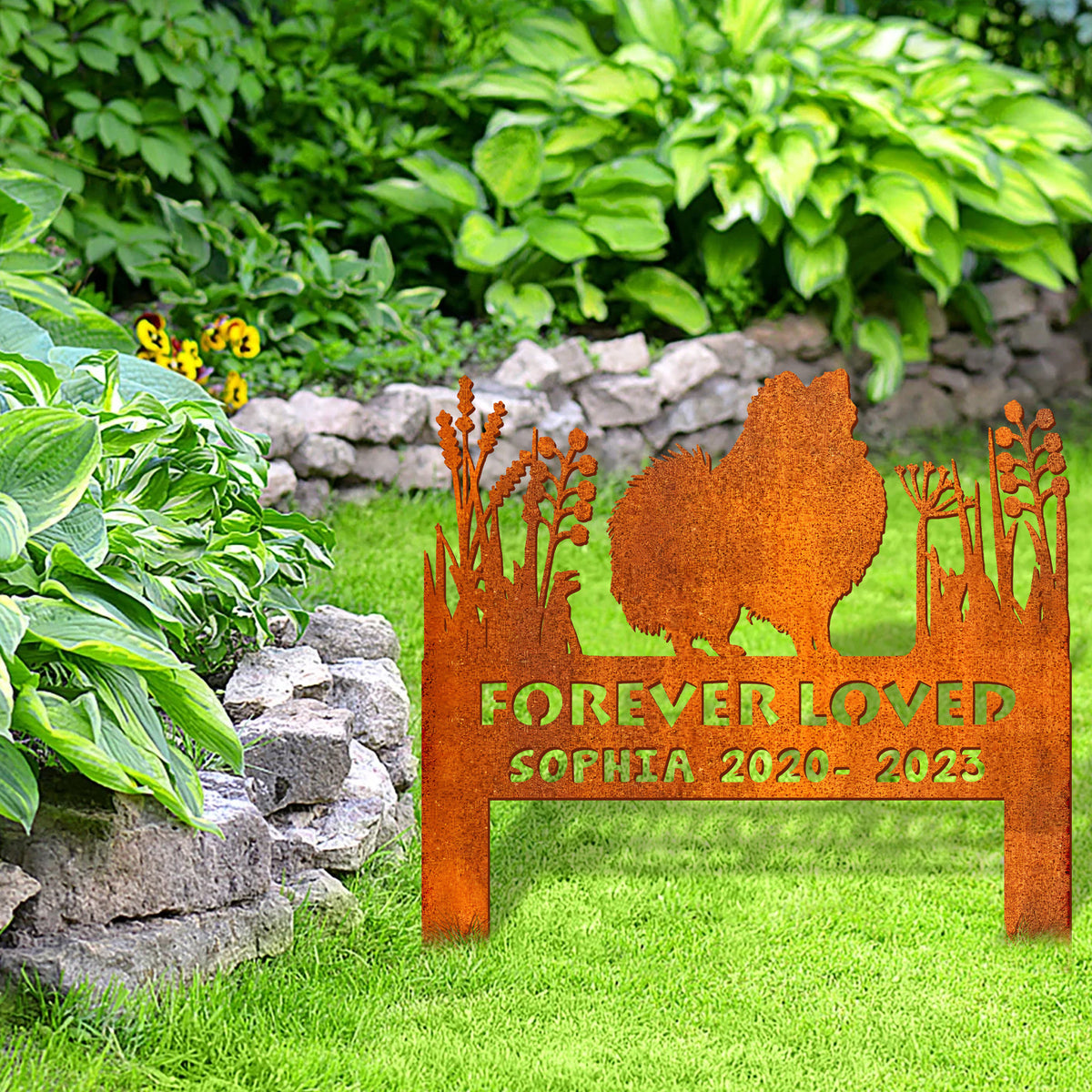 Pomeranian Memorial Stake Sign Personalized, Pet Grave Markers Sign, Custom Sign With Stake, Pet Loss Gift, Sympathy Sign, Remembrance Stake