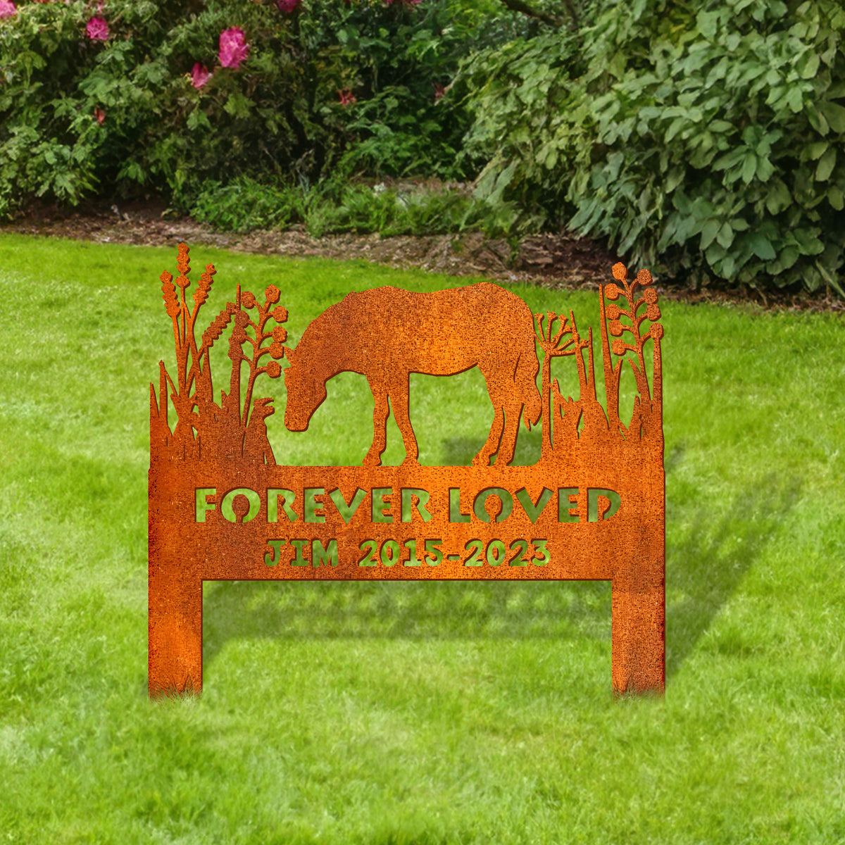 Horse Memorial Stake Sign Personalized, Pet Grave Markers Sign, Horse Sign With Stake, Pet Loss Gift, Sympathy Sign, Remembrance Stake