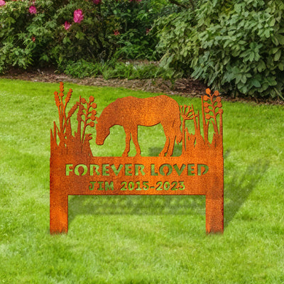 Horse Memorial Stake Sign Personalized, Pet Grave Markers Sign, Horse Sign With Stake, Pet Loss Gift, Sympathy Sign, Remembrance Stake