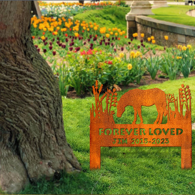Horse Memorial Stake Sign Personalized, Pet Grave Markers Sign, Horse Sign With Stake, Pet Loss Gift, Sympathy Sign, Remembrance Stake