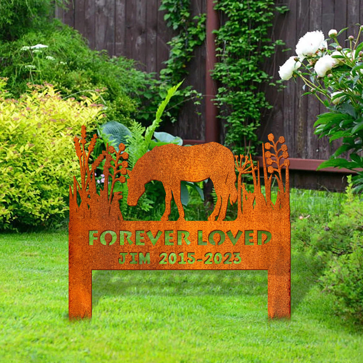 Horse Memorial Stake Sign Personalized, Pet Grave Markers Sign, Horse Sign With Stake, Pet Loss Gift, Sympathy Sign, Remembrance Stake
