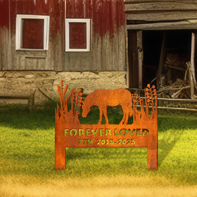 Horse Memorial Stake Sign Personalized, Pet Grave Markers Sign, Horse Sign With Stake, Pet Loss Gift, Sympathy Sign, Remembrance Stake