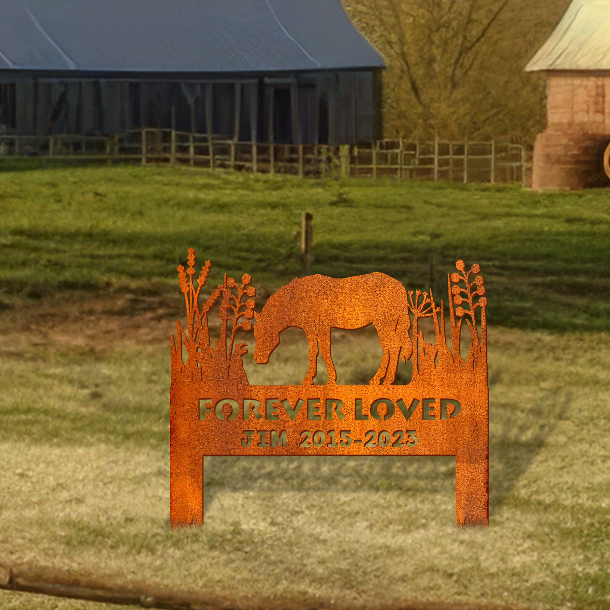 Horse Memorial Stake Sign Personalized, Pet Grave Markers Sign, Horse Sign With Stake, Pet Loss Gift, Sympathy Sign, Remembrance Stake