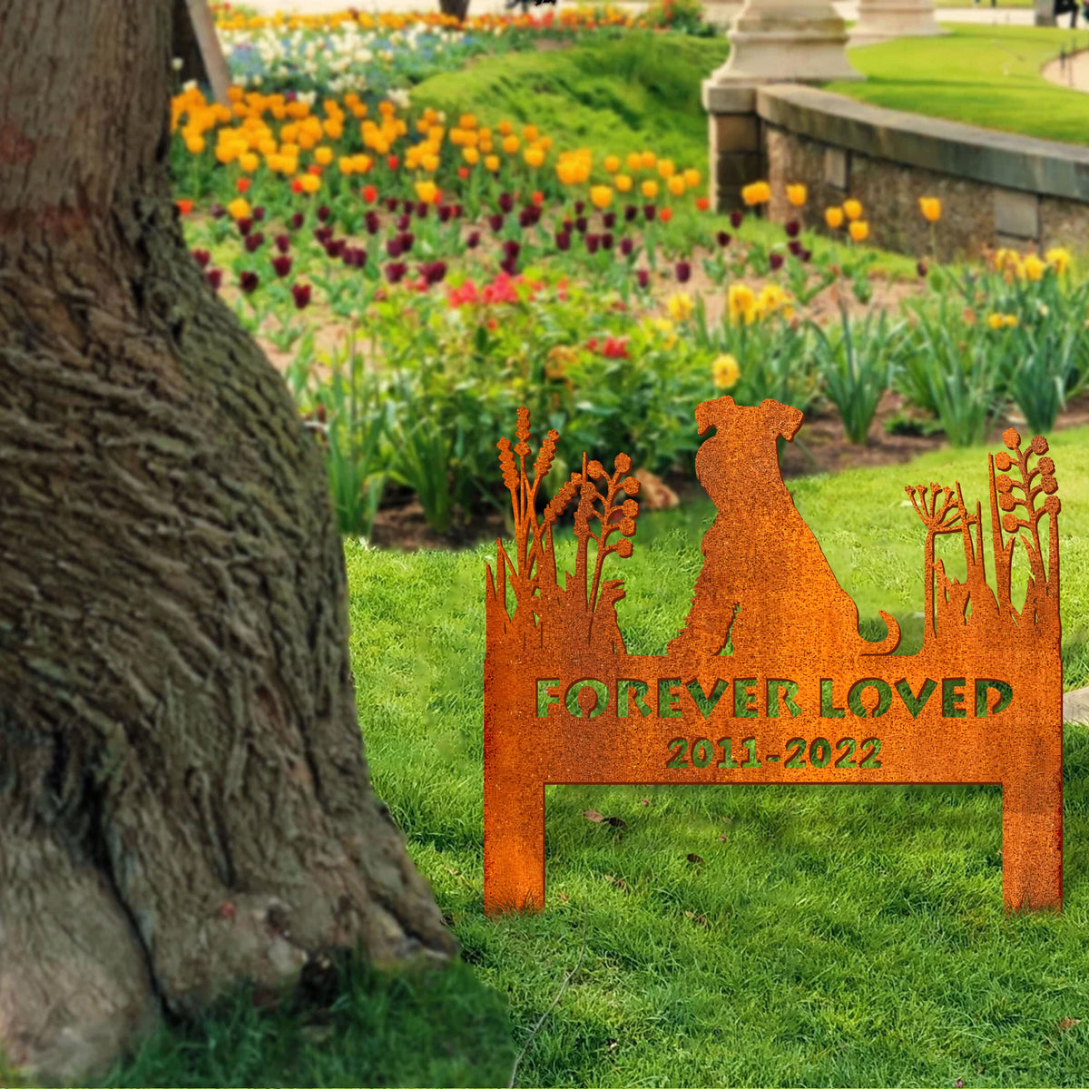 Schnauzer Memorial Stake Sign Personalized, Pet Grave Markers Sign, Schnauzer Sign With Stake, Pet Loss Gift, Sympathy Sign, Remembrance Stake