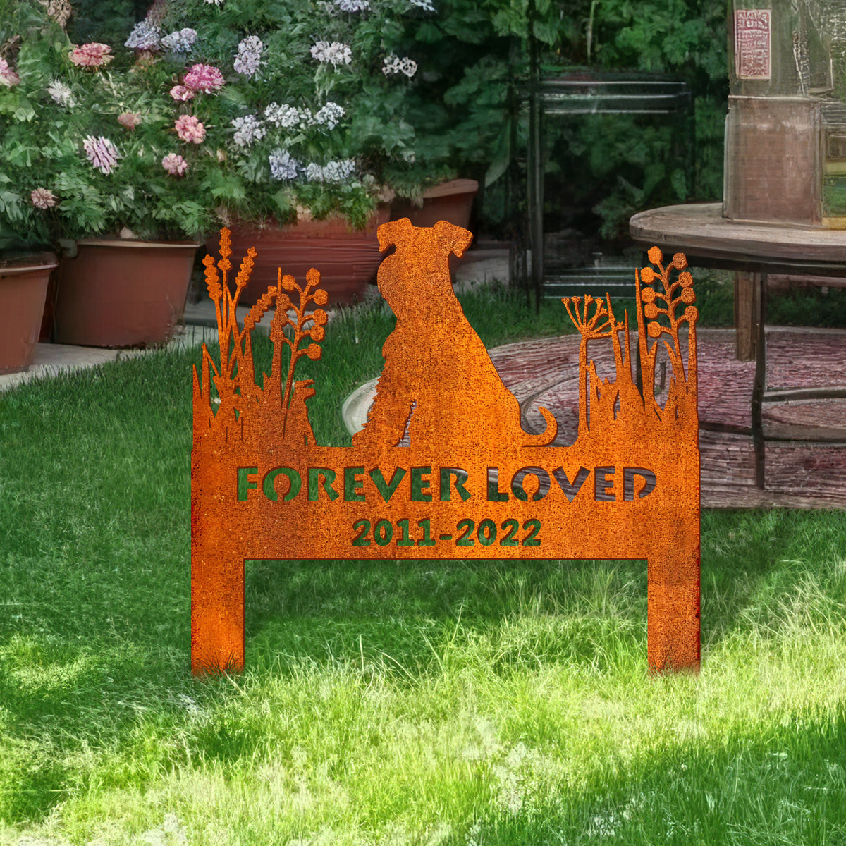 Schnauzer Memorial Stake Sign Personalized, Pet Grave Markers Sign, Schnauzer Sign With Stake, Pet Loss Gift, Sympathy Sign, Remembrance Stake