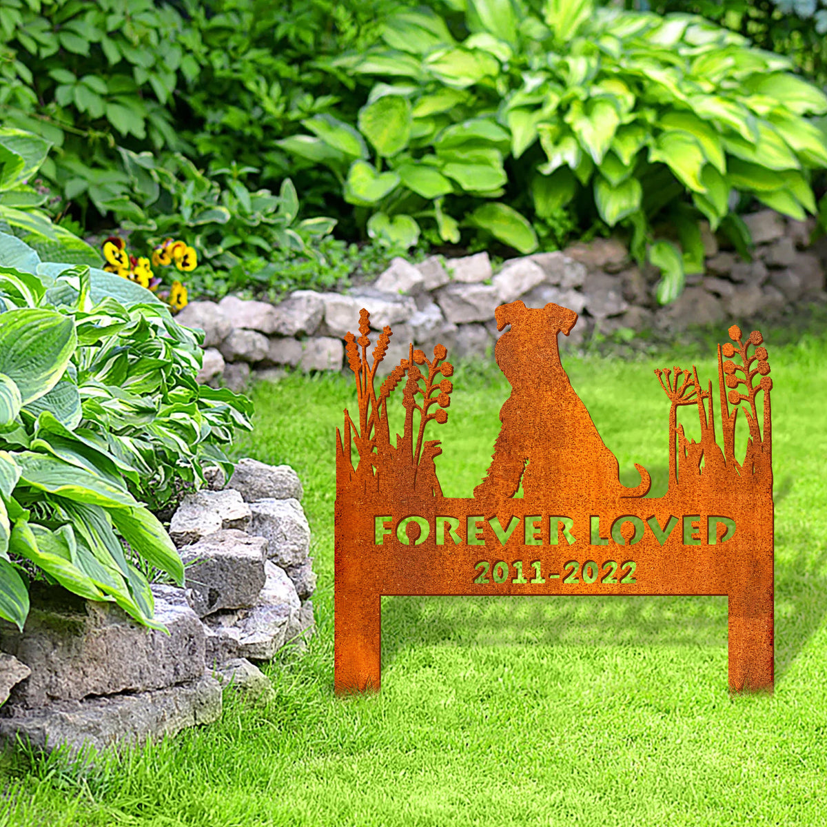 Schnauzer Memorial Stake Sign Personalized, Pet Grave Markers Sign, Schnauzer Sign With Stake, Pet Loss Gift, Sympathy Sign, Remembrance Stake