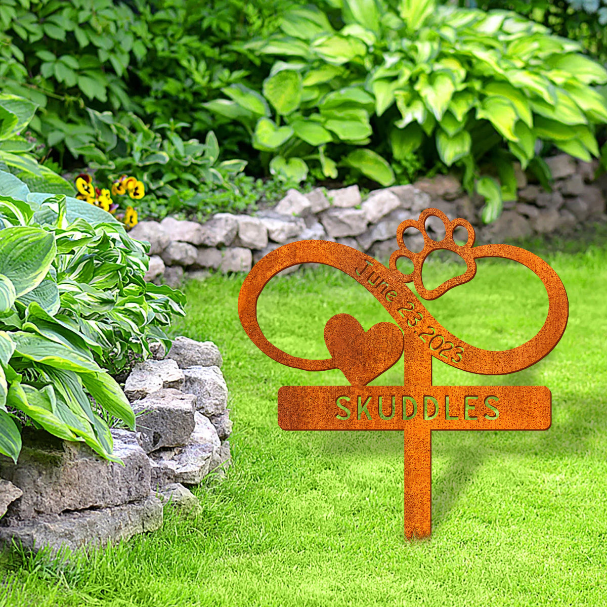 Custom Infinite Pet Memorial Stake Sign, Pet Grave Markers Sign, Sign With Stake, Pet Loss Gift, Sympathy Sign, Remembrance Stake, Garden Decor