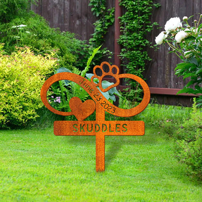 Custom Infinite Pet Memorial Stake Sign, Pet Grave Markers Sign, Sign With Stake, Pet Loss Gift, Sympathy Sign, Remembrance Stake, Garden Decor