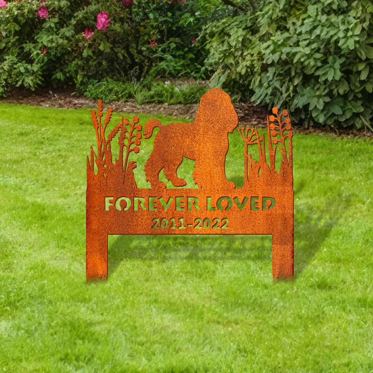 Cocker Spaniel Memorial Stake Corten Sign Personalized, Pet Grave Markers Sign, Custom Sign With Stake, Pet Loss Gift, Sympathy Remembrance Stake
