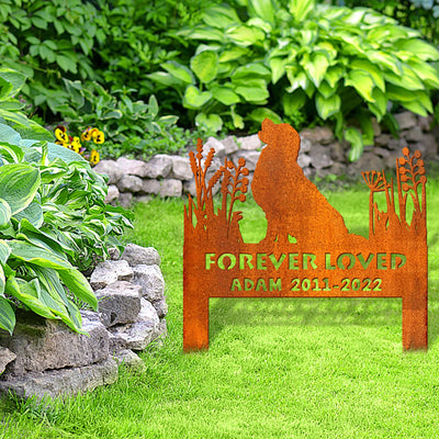 Golden Retriever Memorial Stake Corten Sign Personalized, Pet Grave Markers Sign, Sign With Stake, Pet Loss Gift, Sympathy Sign, Remembrance Stake