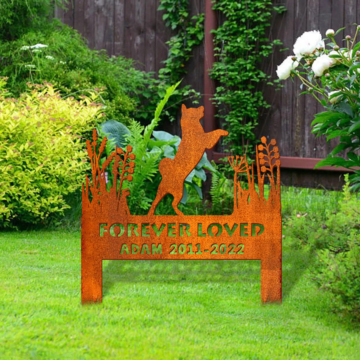 Shiba Inu Memorial Stake Corten Sign Personalized, Shiba Inu Gift, Pet Grave Markers Sign, Pet Loss Gift, Sympathy Sign, Remembrance Stake