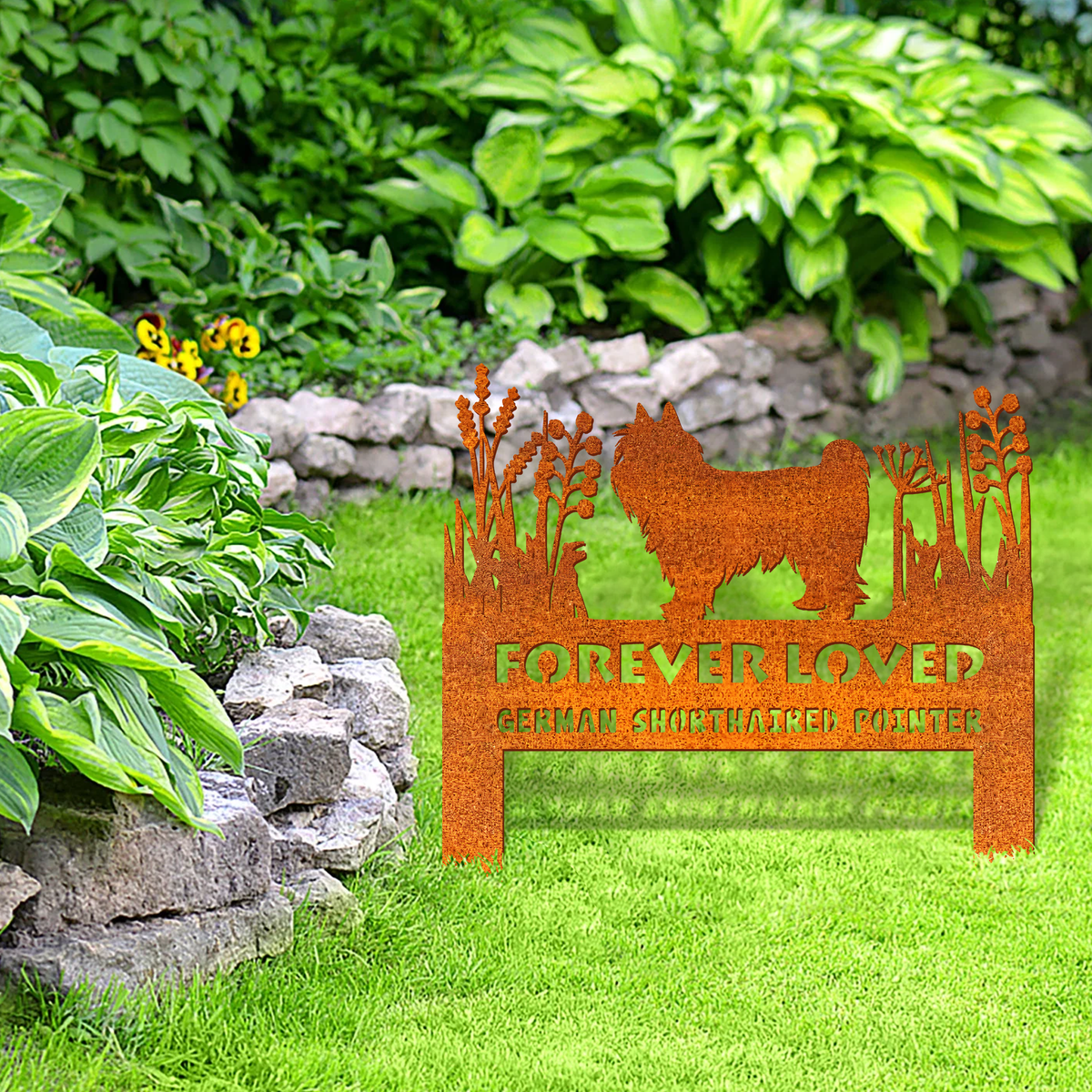 Skye Terrier Memorial Stake Corten Sign Personalized, Pet Grave Markers Sign, Sign With Stake, Pet Loss Gift, Sympathy Sign, Remembrance Stake