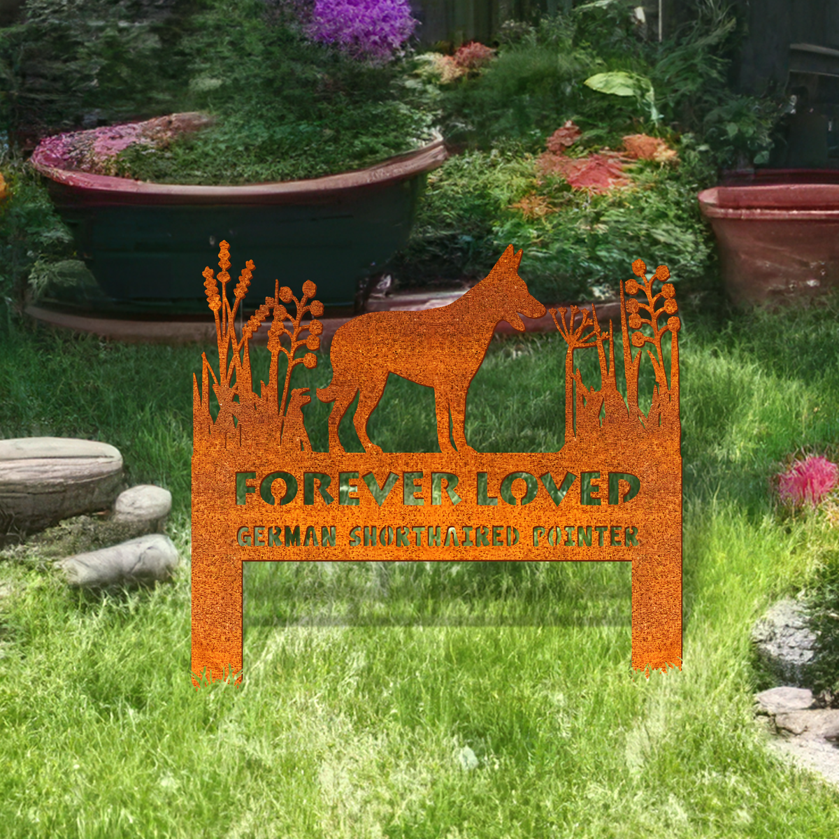 Belgian Malinois Memorial Stake Corten Sign Personalized, Pet Grave Markers Sign, Sign With Stake, Pet Loss Gift, Sympathy Sign, Remembrance Stake