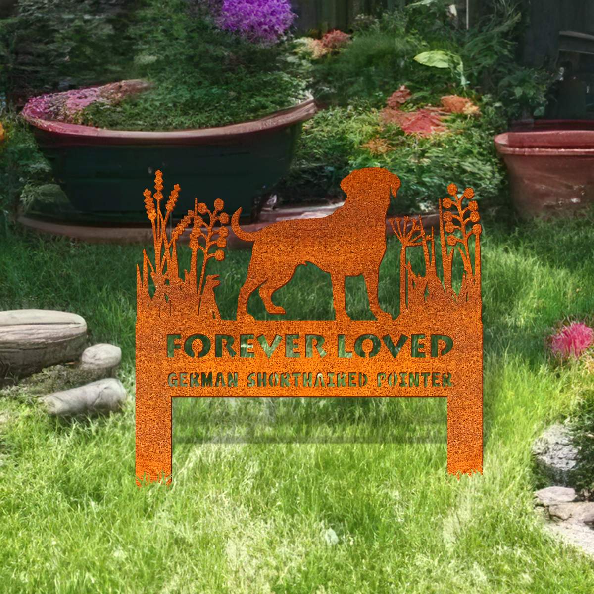 Rottweiler Memorial Stake Corten Sign Personalized, Pet Grave Markers Sign, Rottweiler Sign With Stake, Pet Loss Gift, Sympathy Sign
