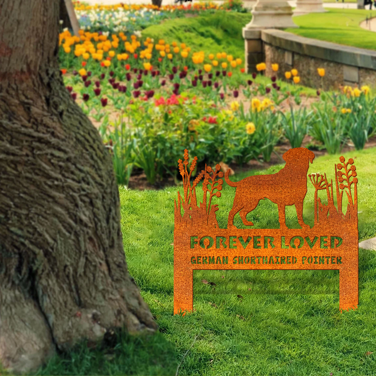 Rottweiler Memorial Stake Corten Sign Personalized, Pet Grave Markers Sign, Rottweiler Sign With Stake, Pet Loss Gift, Sympathy Sign