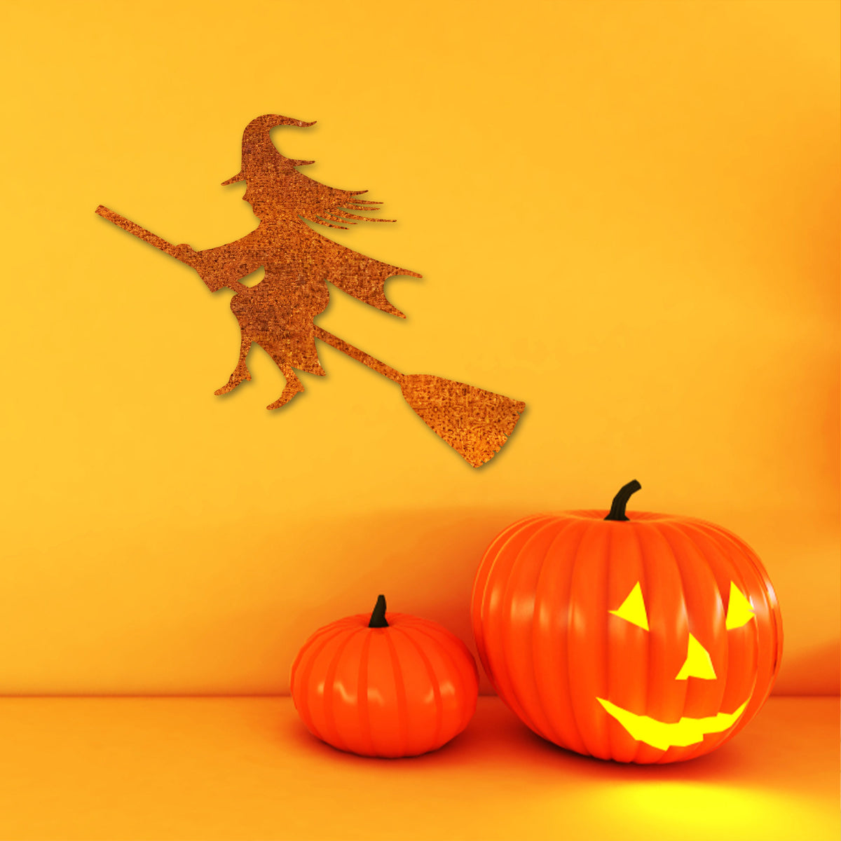Witch On A Broom Metal Sign, Witch Flying On A Broomstick Wall Art, Halloween Gift, Halloween Door Decor, Witch Halloween Decor, Door Hanger