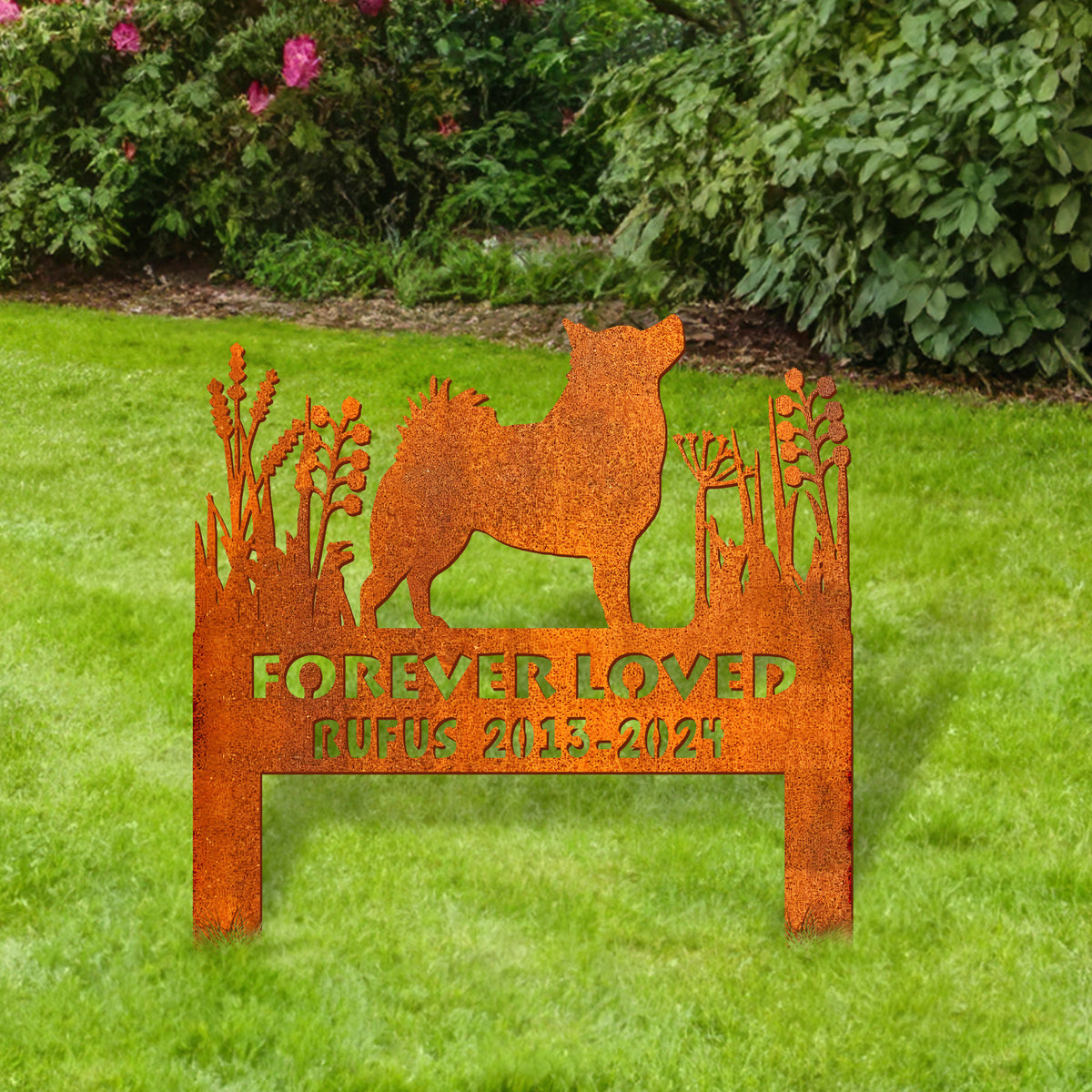 Schipperke Memorial Stake Corten Sign Personalized, Pet Grave Markers Sign, Schipperke Sign With Stake, Pet Loss Gift, Sympathy Sign